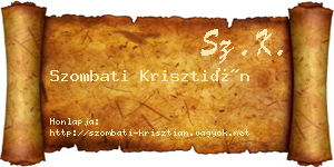 Szombati Krisztián névjegykártya
