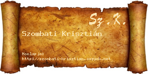 Szombati Krisztián névjegykártya